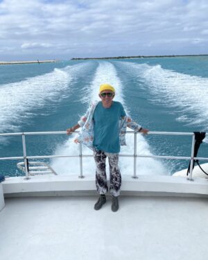 Patti Hansen Instagram - Anchors Away! Happy Easter everyone. @officialkeef