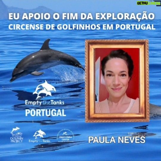 Paula Neves Instagram - @paulanevesoficial também apoia o fim da exploração circense de golfinhos em Portugal. E é a favor da reabilitação de golfinhos em Santuário na natureza onde podem finalmente sentir os ritmos das marés e das ondas e ter muitos estímulos naturais da biodiversidade marinha de baixo de água. A reabilitação em um Santuário na natureza é a solução mais ética onde podem viver com dignidade, sem exploração circense, sem música alta, sem interações forçadas, sem paredes de cimento pintadas de azul num ambiente estéril sem qualquer estímulo natural da biodiversidade marinha, sem habilidades circenses aprendidas e treinadas diariamente com base na privação de alimentos para entreter turistas mal informados. Só num Santuário na natureza podem expressar a sua verdadeira natureza que lhes foi roubada. A forma como tratamos o ser mais inteligente dos Oceanos, com um cérebro de grandes dimensões e mais complexo do que o do ser humano revela muito sobre nós como indivíduos e como nação. Está na hora de devolver a dignidade aos 35 golfinhos vítimas de exploração circense em Portugal. A reabilitação em Santuário na natureza é uma realidade testada onde vão continuar a ter os mesmos cuidados médico veterinários de sempre com os mesmos tratadores de sempre mas sem circo, com apenas comportamentos naturais típicos da espécie na natureza onde evoluíram durante milhões de anos. A união faz a força! Seguimos juntos e cada vez mais fortes por um mundo melhor para todos os animais humanos e não humanos! PARTILHEM! 💪🏼📢🐬🌊🌏 #saynotothedolphinshow #DontBuyATicket #enddolphinariums #zoomarinealgarve #jardimzoologicodelisboa