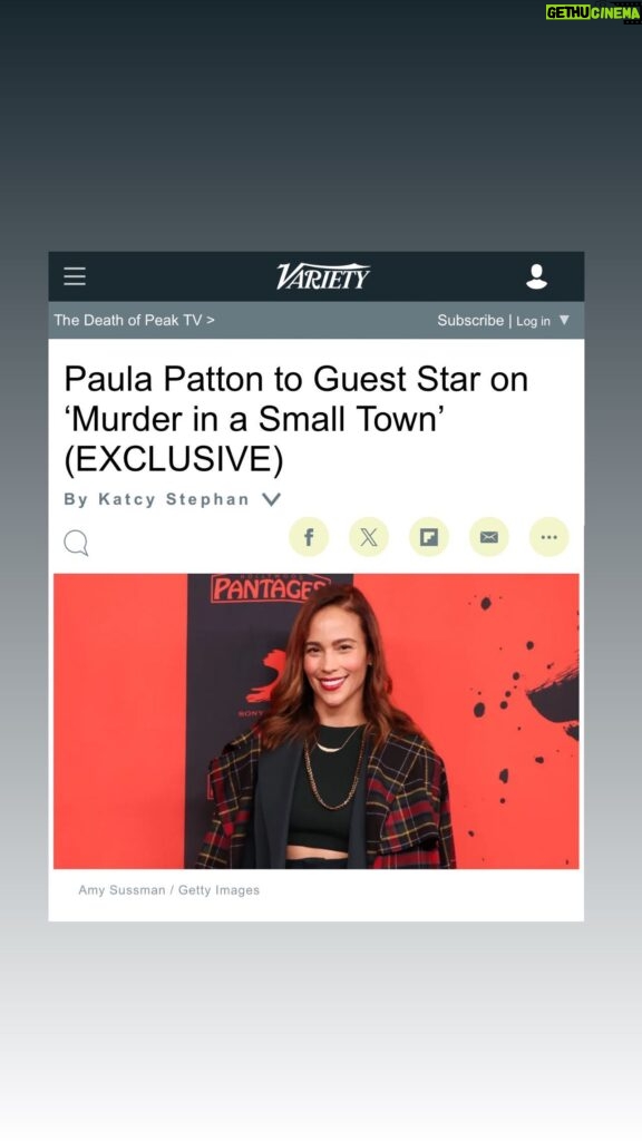Paula Patton Instagram - Hi Everyone, Fun fact: I’ve always loved murder mystery shows. Some of my fondest memories of my grandpa were watching “Murder She Wrote” with him, my brother, and my mom when we would visit him in South Carolina in the summer. This is why I was so excited to be asked to guest star in FOX’s “Murder In A Small Town.” It is a wish fulfilled. FOX, thank you for having me. We’re going to have a blast. Peace, love, and blessings to everyone. ❤️❤️❤️