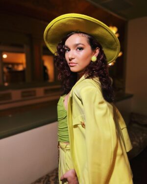 Paulina Chávez Instagram - incredibly honored to be wearing Gianni Versace 1992 archive collection to the world premiere of The Long Game. thank you to the team for making this all a reality <3

stylist: @christian_ramireztv 
hair&mua: @beautybyalyssag 
#CRStyles @versace , @paristexas_it , @lisafreede