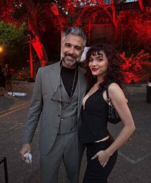 Paulina Chávez Instagram - go watch Flamin’ Hot on @hulu & @disneyplus !!!! this film is what Hollywood needs. representation matters. thank you Eva for showcasing the brilliance that is being Latino

Stylist: @christian_ramireztv #CRStyling @fashionbycrstyles 
Outfit: @emporioarmani 
Jewelry: @balenciaga 
Shoes: @louboutinworld 
✨✨✨