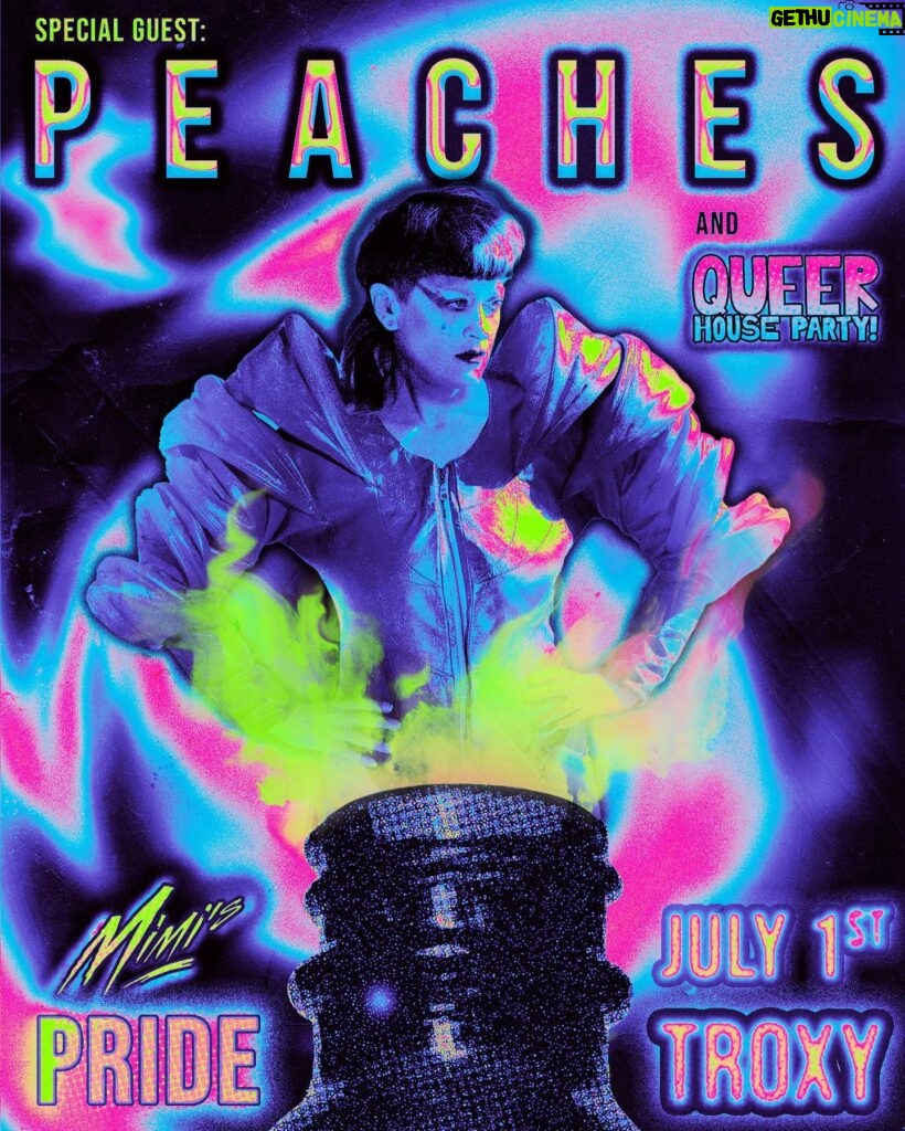 Peaches Instagram - 🚨🚨🚨 This London Pride, come F*ck The Pain Away with the one and only PEACHES at Troxy! (We told you our Pride special guest was spicy!!) 💋 9PM-4AM💋 💋 1000s of sexy queers💋 💋 Unrivalled performances 💋 💋 Killer DJs 💋 #queer #nightlife #london #lgbtq #londonpride #clubbing Poster by @karmaisadrag