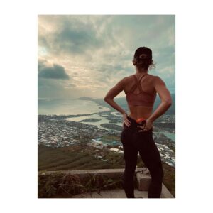 Perdita Weeks Instagram - Steep of climb and sweaty of bod.