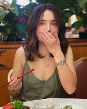 Philippa Northeast Instagram - Yum Cha after @gerard_edwardsandco cut me yum bangs 💕 @_edwardsandco