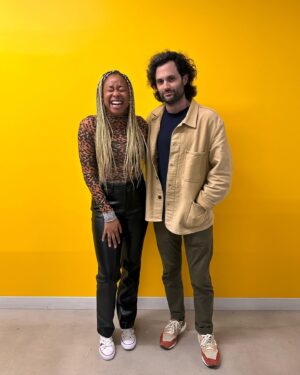 Phoebe Robinson Instagram - #ThotNaysh! Not me out here ready to spread it and remember it for the rest of my days with @pennbadgley the dream machine host of @podcrushed!

Drop an 🍆 if he should be a #ThirstyThursday honoree & check out your girl on the latest episode of Podcrushed, which is out now!

Bodysuit: @freepeople
Pants: @goodamerican; thanks for the hookup @thealist.us 
Shoes: @nike