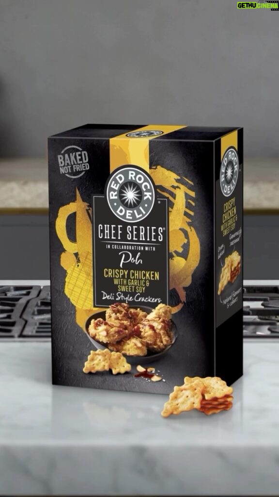 Poh Ling Yeow Instagram - Hey peeps - guess what? The delicious flavours of Crispy Chicken with Garlic and Soy Sauce are now available as @redrockdeli_aus Deli Style Crackers. Enjoy! #ad #partner