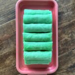 Poh Ling Yeow Instagram – Haven’t made these in a while…..
1. Kuih Dadar – Malaysian sweet of coconut  cooked in gula Melaka (dark palm sugar) wrapped in pandan coconut crepes. 
2. The other cake on the plate is delicious durian cheesecake made by my cuz @happy_healthy_val. 
3. Happy dad. 
4. Durian confederacy of Aunty 1 (Rose) who we’ve not seen for 20 years, Uncke 2 (Bobby) & Dad. No joke durian contemplation was had here. About all the varieties and why this brand which was deseeded was best value for money.