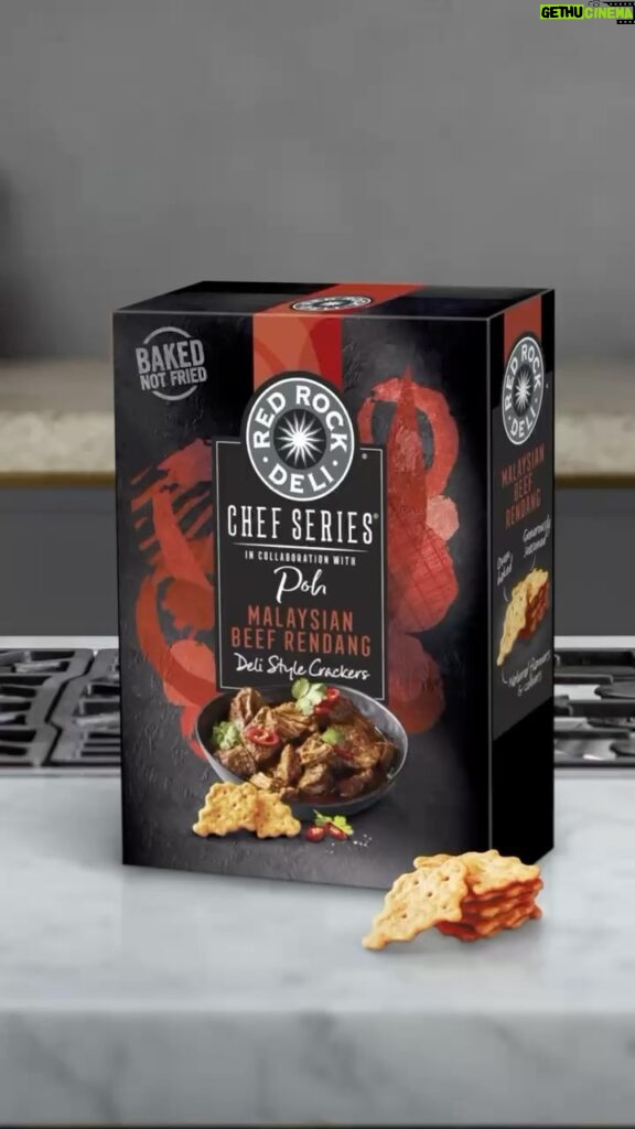 Poh Ling Yeow Instagram - Guess what peeps? My @redrockdeli_aus Beef Rendang flavour is now available on Deli Style Crackers 🥳Dangerously moorish. Hide them from the kids! 😋 #ad #partner