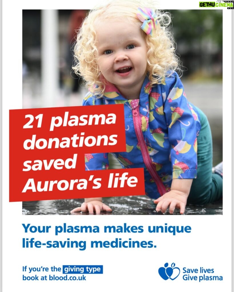 Pollyanna McIntosh Instagram - Hi! Did you know donating plasma is as easy as giving blood? Coming up is Plasma Donation Week 22nd April – 28th In the UK alone, the unique medicines made from donated plasma improve the lives of over 17,000 people - often saving life itself. Aurora is just one shining example of a life saved by donation of plasma. If you live in the Birmingham, Reading or Twickenham areas of England, could there be a better way to spend a spare hour than to save lives? ..... ? To find out more, or book your donation appointment,  see the link in my bio. Big thanks ♥️ @Givebloodnhs #GivingType #GivePlasma #plasmadonationweek