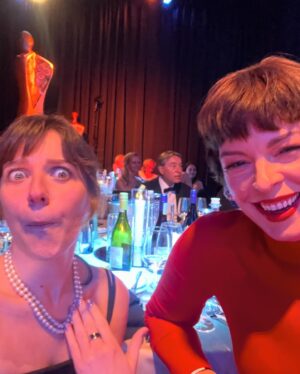 Pollyanna McIntosh Instagram - Thank you @iftaacademy for a fabulous evening celebrating Irish talent and beyond. So great to see so many friends! Thanks to @higginsheatherpr for everything. ✌️