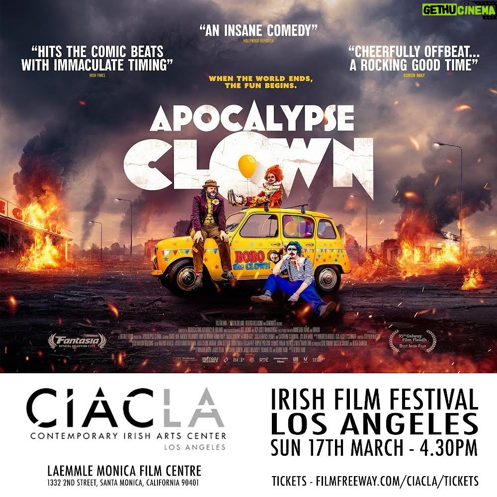 Pollyanna McIntosh Instagram - Wanna see something funny? And gooood? That I’m in? If you’re in LA come see Apocalypse Clown at the Irish Film Festival in Santa Monica this Sunday. I’m gonna be there with bells on. 🤡