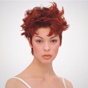 Pollyanna McIntosh Instagram - I hardly recognize myself. 13. One of or possibly the first modelling pic I ever did. Was spotted by Edinburgh hairdresser @charliemillersalons when out after school staring at a jumper I couldn’t afford to buy and was asked to model for them. 
I remember it well “Pout, pout….More!” 
I think I look a wee bit like @lauryncanny here. Happy Monday you gorgeous folks. Hope you’re more willing to share a smile than this wee pouter. ✌️❤️💄