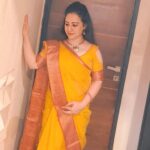 Pooja Joshi Arora Instagram - Thank you so much for this wonderful saari @rachna_handloom .guys these Chanderi saaries are handmade so pls do buy sharing contact detail 7400661032