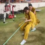 Poppy Jabbal Instagram – Behind the scenes 
 CCL 24

TUG OF WARRRRRR

This was a tough fight …the girls are strong !!!
@reginaacassandraa uff she is stronggggggg
@samyuktha_hegde  is a fighter 
@bindu_gowda7 she didn’t know what she was singing in for … but she gave it her all 
And me…. don’t miss me falling down 

#tugofwar #girlstrength #fitgirls #stronggirls

#reginacassandra #samyuktahegde #bindu