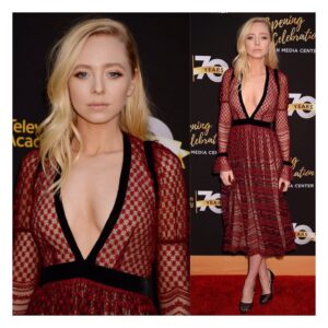 Portia Doubleday Instagram - What a fun night celebrating #70yearsoftelevision with my cast!! @kenpaves hair @mrmontyjackson style @kristinhilton makeup.