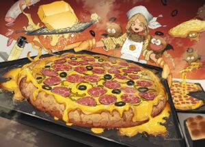 Posuka Demizu Instagram - After all, pizza is the best‼️✨
———
Hello everybody! Today is my birthday.✨Can you celebrate my birthday with pizza?🎉🍕
