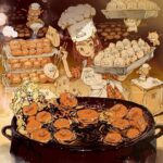 Posuka Demizu Instagram – Fried bread factory
—
Oh Look👀Breads seem to be nervous. 😊The oil bath feels good♨️