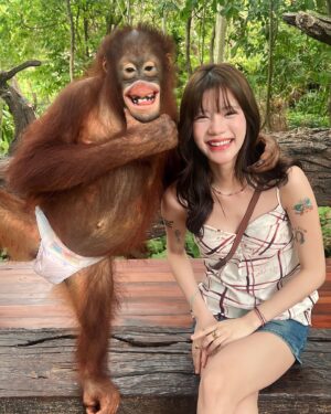 Praerujira Komalarajun Instagram - เจอเพื่อนแล้ววว🐒