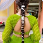Pratiksha Rai Instagram - Always admired @madhuridixitnene and today when my look resembled her..didn’t want to miss on creating this ❤️🙈 Wearing - @partho_ghoshal