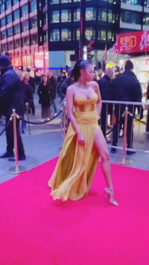 Precious Muir Instagram - 🎵Music is the voice of the soul🎵
___________________________________________
✨A fantastic 🥂Opening Night for @sisteractsocial located @dominiontheatre what an incredible show 🤩✨

Dress: @__barrus__ 
Bag: @houseofholland 
Available from: @blackprgroup 
Pre-Drinks: @1hotel.mayfair 

PR: @jwponstage @rawprtheatre 
Afterparty: @100wardourst 
Photographer: @alchappers @davebenett 
@gettyimages @dailymail 
___________________________________________
#sisteract #musical #theatre #westend #openingnight #london #musicaltheatre #fashion #style #redcarpetfashion #eveningdress #events #pressnight #redcarpet #VIPInvite