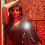 Preethi Kitchappan Instagram - Life is short so let my Pallu be long….. Six yards of simple sophistication 🖤🤍🖤 #sareelover #saree #black #sareelove #pic #picoftheday #instafashion #black #insta #instagram #explorepage #explore #trending #blacksaree #instamood #moodygrams #photo #photoshoot #photographer #instapic #instadaily