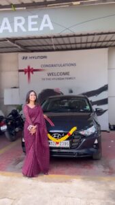 Preethiga Instagram - Sometimes dreams come true too soon and this was a moment like that . I bought a car by myself for myself and I am pretty proud about it ( konjam self proud moment thapu ila paa🤫) . It’s been 3 whole years since I started working and earning I feel like this is the first reward I am gifting myself for that . As I said before June was an amazing month in my life and it’s happening like always🕊️🚗 . #preethiga #i20 #hyundai #love