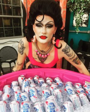 Priscilla Chambers Instagram - Priscilla Blue Ribbon 💙🍺💙 @pabstblueribbon 

Hair by: @reptiliananderson 

Come see me every Saturday, 8:30pm at @theodditorium