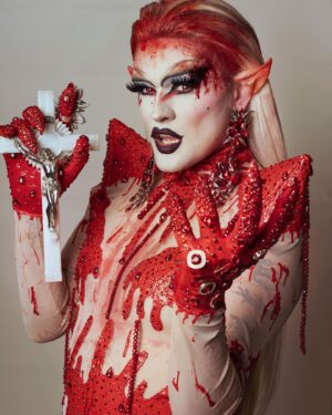 Priscilla Chambers Instagram - 🩸Vampire🩸 

Excited to share the last batch of photos with y’all today! Thanks for all of the love uglies 🖤

Blood Drip Gown by @judas17 
Earrings by @eclipsecrystalcreations 
Photos by @ivanadesancic
Vampire Baby by @angelsbynoemi