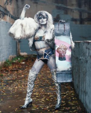 Priscilla Chambers Instagram - The GHOST category was by far my favorite. I remember coming up with so many different ideas for this look but there was one that stuck with me. To use my platform to share a message with the world. Black Trans Lives Matter. 

I’m very thankful that the @bouletbrothers gave me a second chance. You have truly changed my life. I hope this message can help in the effort for change within our community. We need to stand together and help protect each other. 

Black Trans Lives Matter. Sex work is real work. There wouldn’t be a drag community without trans entertainers. 

Hair: @roxannarexia 
Fur coat: @thehouseofmann 
Scroll collab with @krystal_invidia 
Photo: @ivanadesancic