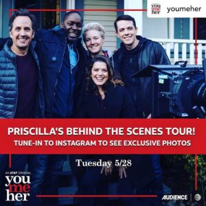 Priscilla Faia Instagram - I’m taking over the @youmeher account for the day!  Unfortunately I’m unable to live chat with you guys but I’m hoping to do that later in the season! 💕

Posted @withrepost • @youmeher When @PriscillaFaia offers you BTS of the #YouMeHer set, you mark it on your calendars. See you Tuesday!