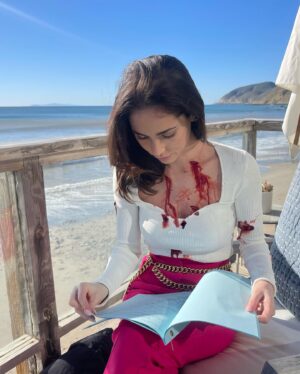 Priscilla Quintana Instagram - So beyond grateful for this experience. Hands down the most fun I’ve ever had on set. They had to cut multiple times because we literally could not stop laughing 😂 I hope you guys have as much fun watching it as we did making it!!! BASED ON A TRUE STORY out now on @peacock 🥳