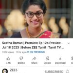 Priya Joe Instagram - #SeethaRaman Epi 124 Premier #Trending 1st in #YouTube!!