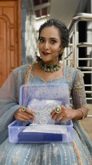 Priyanka Shivanna Instagram - “Star-Studded Elegance: Witness the allure as Priyanka shines in our breathtaking necklace. Redefine glamour and embrace the spotlight with our exquisite jewelry collection. ✨💫 #CelebStyle
