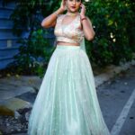 Priyanka Shivanna Instagram - 💚 . . 👗 @nineonine_designstudio MUA @makeoverbyshilparaju Earings @sriganeshselectionsblr Pc @adithi_photography_ #zeekannada #2023 #newyear #fun #shootlifestyle