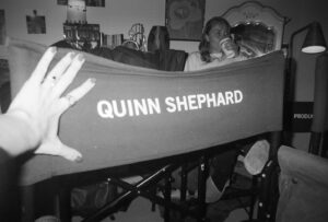 Quinn Shephard Instagram - @underthebridgehulu EP 106 “In Water They Sink As the Same” BTS on black and white (plus the last photo - our very first photo from the very first day on set). Directing this cast was surreal and so rewarding. Got to shoot my dream school dance and my first car stunt for this episode!! streaming nowwww