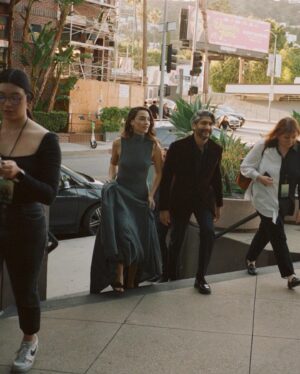 Quinn Shephard Instagram - belated film from the @underthebridgehulu premiere night - ft mezcal negroni for my nerves, printed copy of the speech I wrote the night before, @alexisasquith saving me with the dress we fit two hours before the event, and these insane photos (group effort by @michaelduenas @tobyfleischman and @carloalbertoorecchia ) who made me look about a thousand times more glamorous than any day I actually worked on this show. it felt somewhat silly and strange to play dress up on the night I released the most terrifying, important, and heart-wrenching thing I’ve ever made, but it also made me feel like I had at least a little bit of armor on…anyway, please watch this show it means a lot to me and a lot of people worked crazy hard on it ❤️