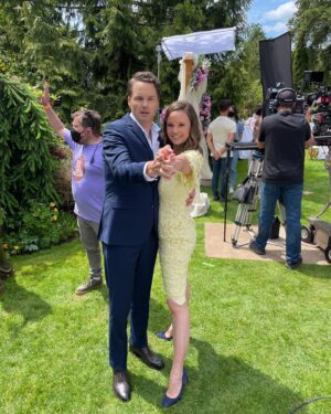 Rachel Boston Instagram - Now and Then 💛 First photo: behind the scenes on #DatingTheDelaneys Second photo: behind the scenes on #TheLastBridesmaid Hope to see you Saturday night! ☺️ @hallmarkchannel