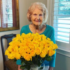 Rachel Boston Instagram - Happy 103rd Birthday to my extraordinary grandma!!! 
🌼🌼🌼 Thank you for showing us what integrity, strength, resilience, and spirit look like on this journey. You are such an inspiration, and we love you so much!!! @coloringwithgranny 👏👏👏