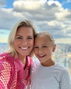 Rachel Reynolds Instagram - Ruby’s first time in the Big Apple!  David announced the Dodgers vs Yankees games so Ruby and I decided to tag along.  A couple of her favorite things to do were @thebeastnyc & @colorfactoryco  and Yankee Stadium is magical!