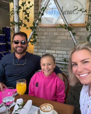 Rachel Reynolds Instagram - Ruby’s first time in the Big Apple!  David announced the Dodgers vs Yankees games so Ruby and I decided to tag along.  A couple of her favorite things to do were @thebeastnyc & @colorfactoryco  and Yankee Stadium is magical!