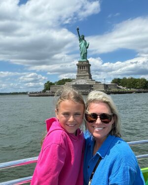 Rachel Reynolds Instagram - Ruby’s first time in the Big Apple!  David announced the Dodgers vs Yankees games so Ruby and I decided to tag along.  A couple of her favorite things to do were @thebeastnyc & @colorfactoryco  and Yankee Stadium is magical!