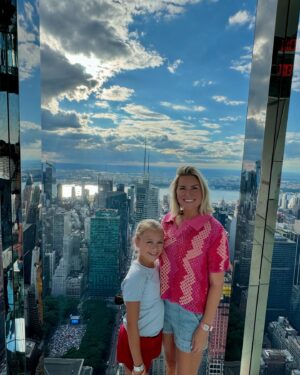 Rachel Reynolds Instagram - Ruby’s first time in the Big Apple!  David announced the Dodgers vs Yankees games so Ruby and I decided to tag along.  A couple of her favorite things to do were @thebeastnyc & @colorfactoryco  and Yankee Stadium is magical!