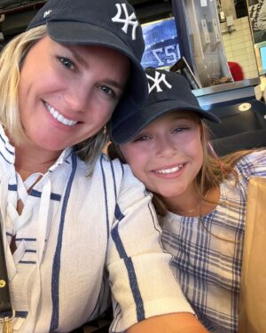 Rachel Reynolds Instagram - Ruby’s first time in the Big Apple!  David announced the Dodgers vs Yankees games so Ruby and I decided to tag along.  A couple of her favorite things to do were @thebeastnyc & @colorfactoryco  and Yankee Stadium is magical!