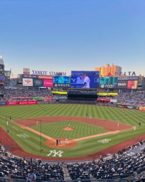 Rachel Reynolds Instagram - Ruby’s first time in the Big Apple!  David announced the Dodgers vs Yankees games so Ruby and I decided to tag along.  A couple of her favorite things to do were @thebeastnyc & @colorfactoryco  and Yankee Stadium is magical!