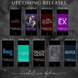 Rachel Van Dyken Instagram - My release schedule is looking fun! 
Links soon and more surprises this week.
And don’t think I’m just sitting down suddenly writing all of these, the longest one has been done for almost 2 years 😳
We’ve got a bit of rom com, fantasy, mafia, and sprinkled in some angst and kpop.
Thanks to @loveaffairwithfiction for getting these all up and helping me arrange a complicated schedule!
And @coletabedi so pumped to have you co-authoring Lost in Seoul!