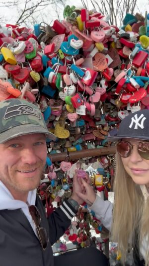 Rachel Van Dyken Instagram - Added a little lock for the boys and us as a family 🥲 @natevandyken I have to give you credit totally your idea. We are locked for life in Seoul with our boys and each other. 🥺 Finally home, super jet lagged. I have no concept of time but I’m so happy I did this, signings are amazing but being with readers like this was next level. I feel like I’m not isolated. Like it’s not about sales or reach but being home with a family who just loves reading and it centered me in a way I didn’t know I needed. I could go on and on, but thank you to the fifteen people who reminded me of why I do what I do. Brb gonna go cry now. #koreatrip #readerlove #family