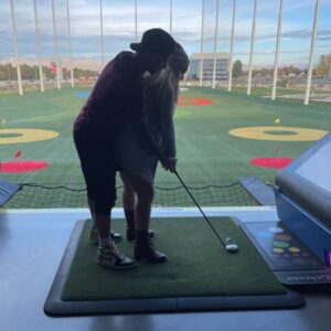 Rachel Van Dyken Instagram - My problem is this…I clearly have anger issues because all I want is to smack the crap out of that ball so I end up missing, plus I apparently bend my knees too much. This is after actually having my grandpa put me in summer golf lessons in high school, old habits die hard, but also I just really wanted @natevandyken to help me and be close 🤣 
Slight manipulation, party of one! 
Thank you @topgolf #topgolf #datenight #authorlife #bookstagram #bookworm #bookinspiration #bookboyfriend