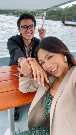 Rachel Wan Instagram - I never thought I’d end up with a man who can crochet, let alone one who’d make a ring for me. 🥹 @edwininja you are the definition and example that dreams do come true and no type of romance is too idealistic. ❤️ 

It’s hard to believe this is only our 1st anniversary because we’ve known each other for 10 years, but this year alone has already been filled with so many adventures and experiences together, I think we’ve almost made up for the time. 💕🙌 I’m so grateful for you. ❤️

Dinner place: @skyfeastsydneytower (available on @kkdaysg)