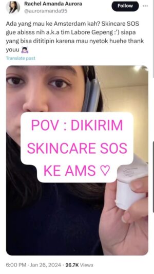 Rachel Amanda Instagram - Unboxing skincare SOS dari Jakarta 😆💖

Sori bangeet waktu itu udah nanya siapa yang mau nonton unboxing eh malah lupa upload 🤣 Mana sempet salah rekam pake mode slo-mo pula 🥲 Enjoyy the video and thank you sooo much @laboreskinexpert ✨