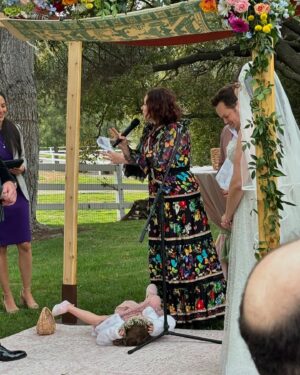 Rachel Bloom Instagram - Parenthood is trying to make a speech at a wedding while your child does gymnastics

Thank you to this loon for making me a mom.